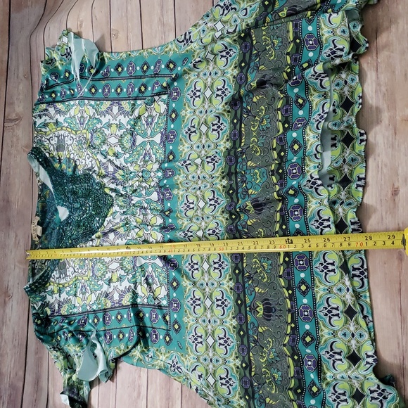 2 Tops ONE WORLD XL Almost New Very Silky - Picture 12 of 16